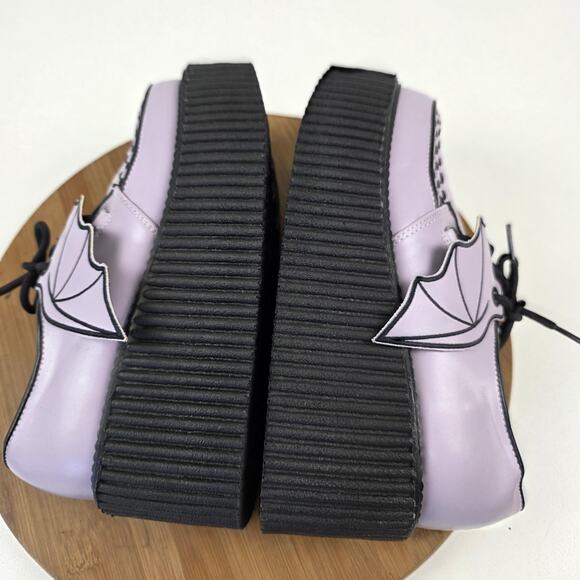 Demonia Creeper Shoes Womens Size 9 Purple Bat Wing Platform Gothic Creeper-205 - Picture 10 of 15